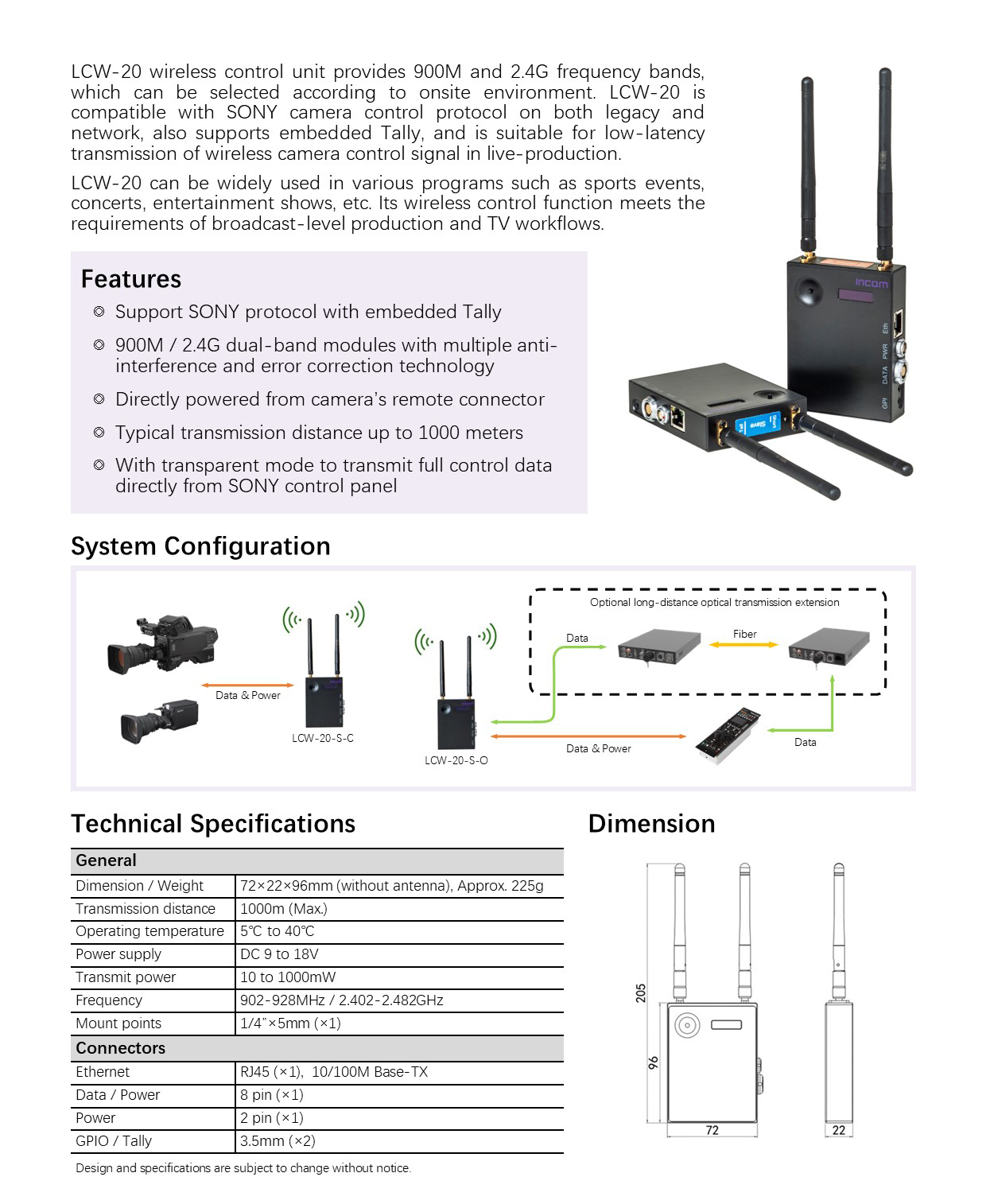 LCW-20 Wireless Control Unit for Broadcast Camera_V1.03(1)